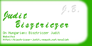 judit bisztriczer business card